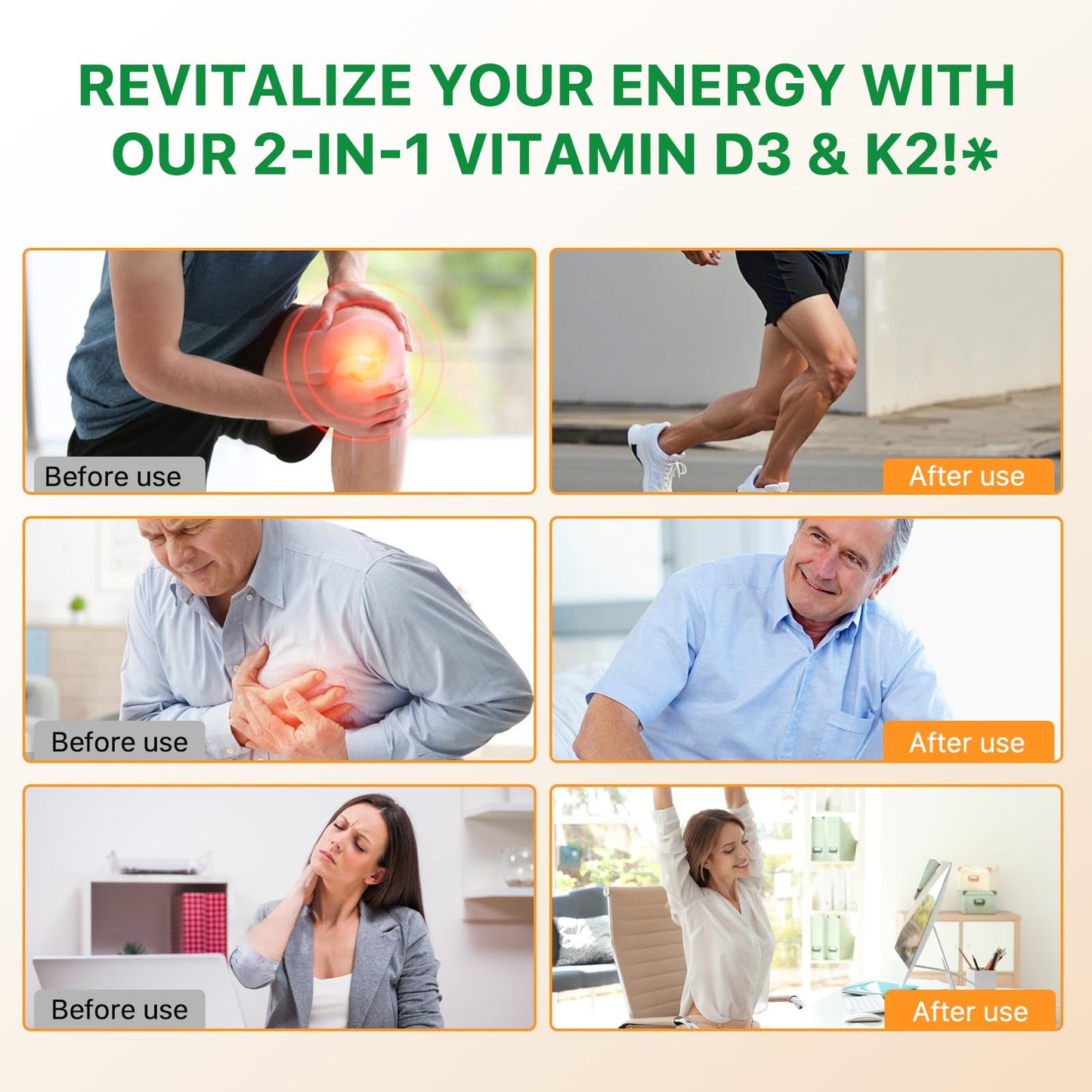 Suplemento sin gluten vitamina D3 K2