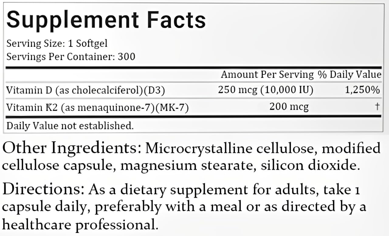 Suplemento SIRDIKA blando vitamina d3 k2 para absorción calcio