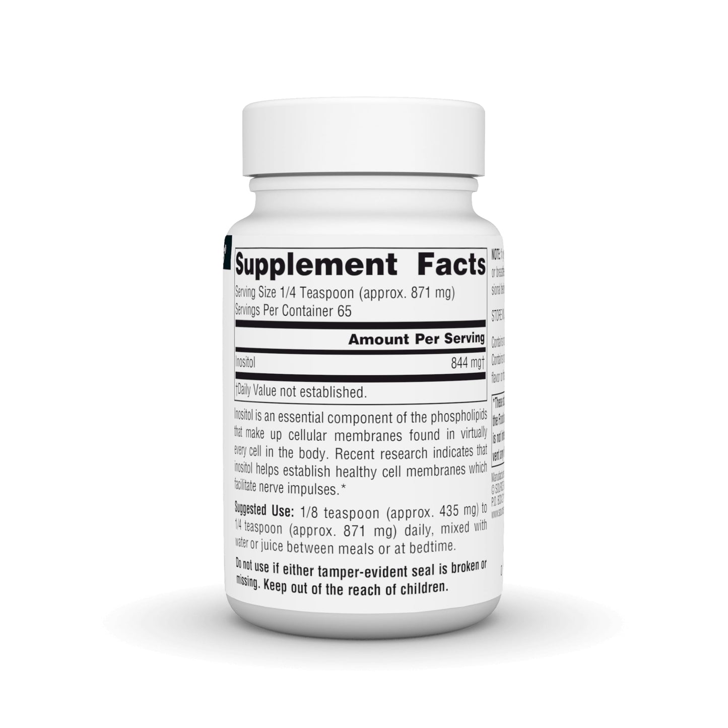 Suplemento Source Naturals pure inositol 2 onzas polvo