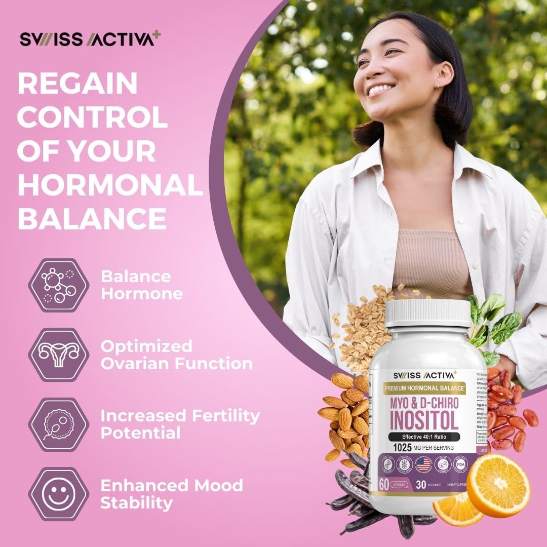 Suplemento Swiss Activa+ para salud ovárica y fertilidad