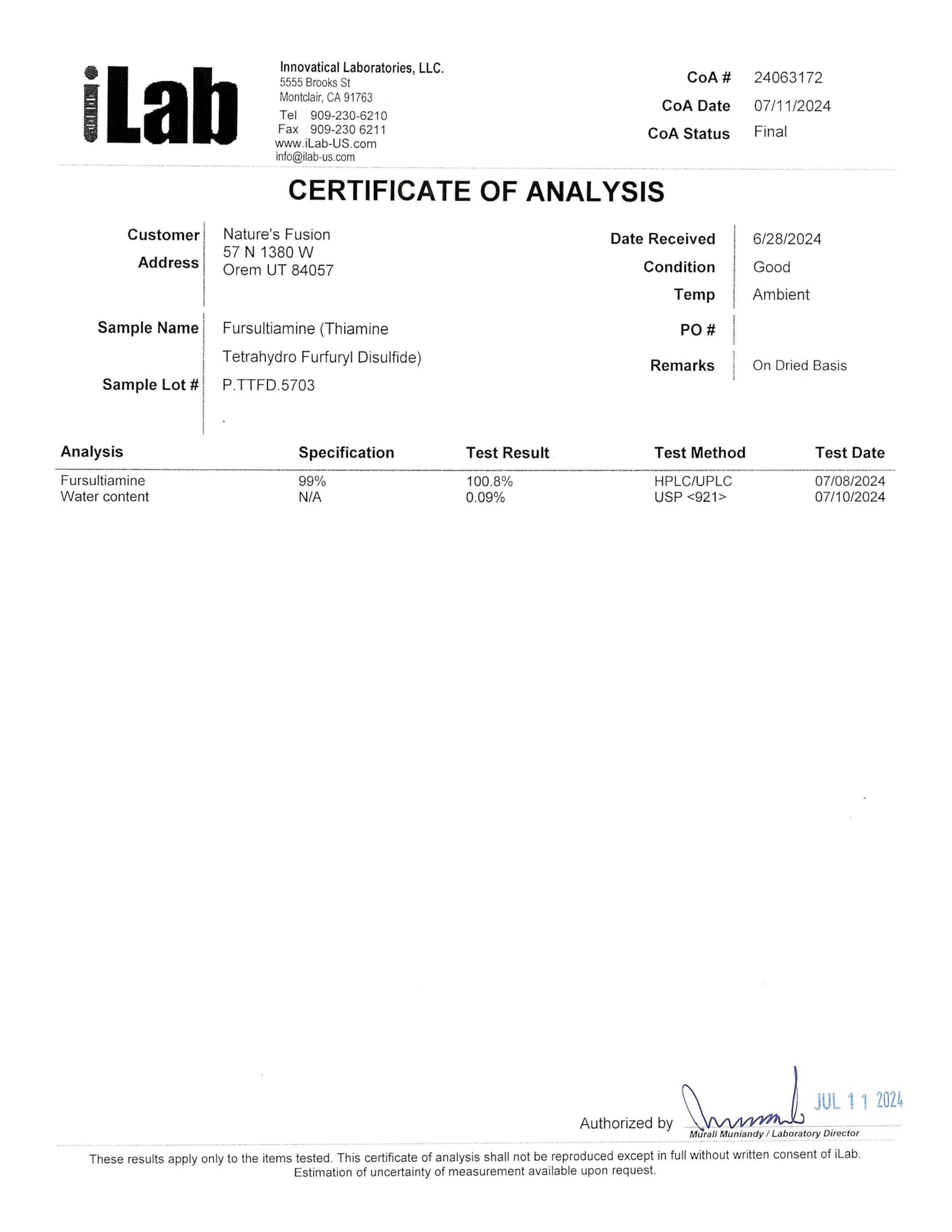 Suplemento de tiamina B1 TTFD con magnesio certificado