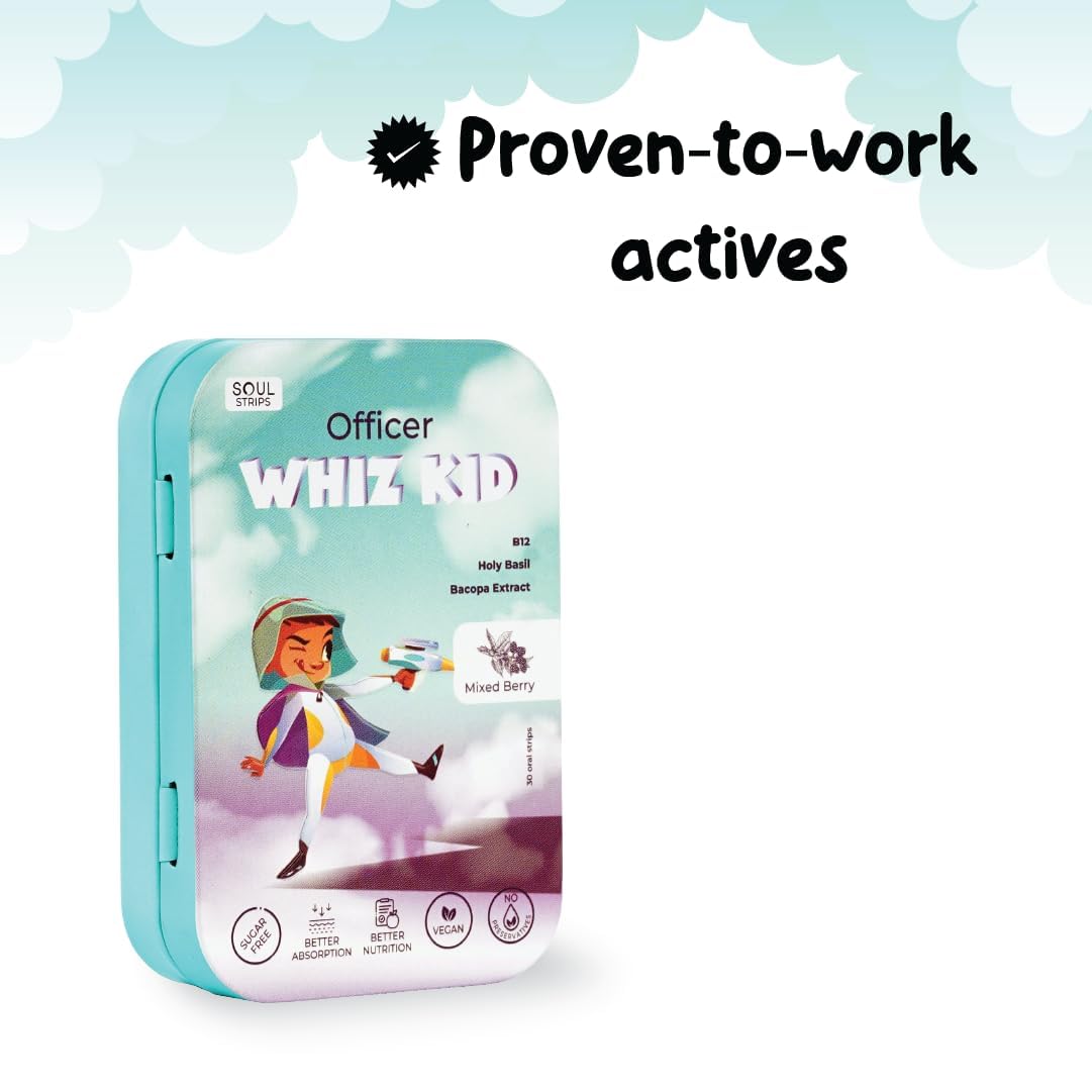 Suplemento tiras vitaminicas Soul Strips Officer Whiz Kid vegano