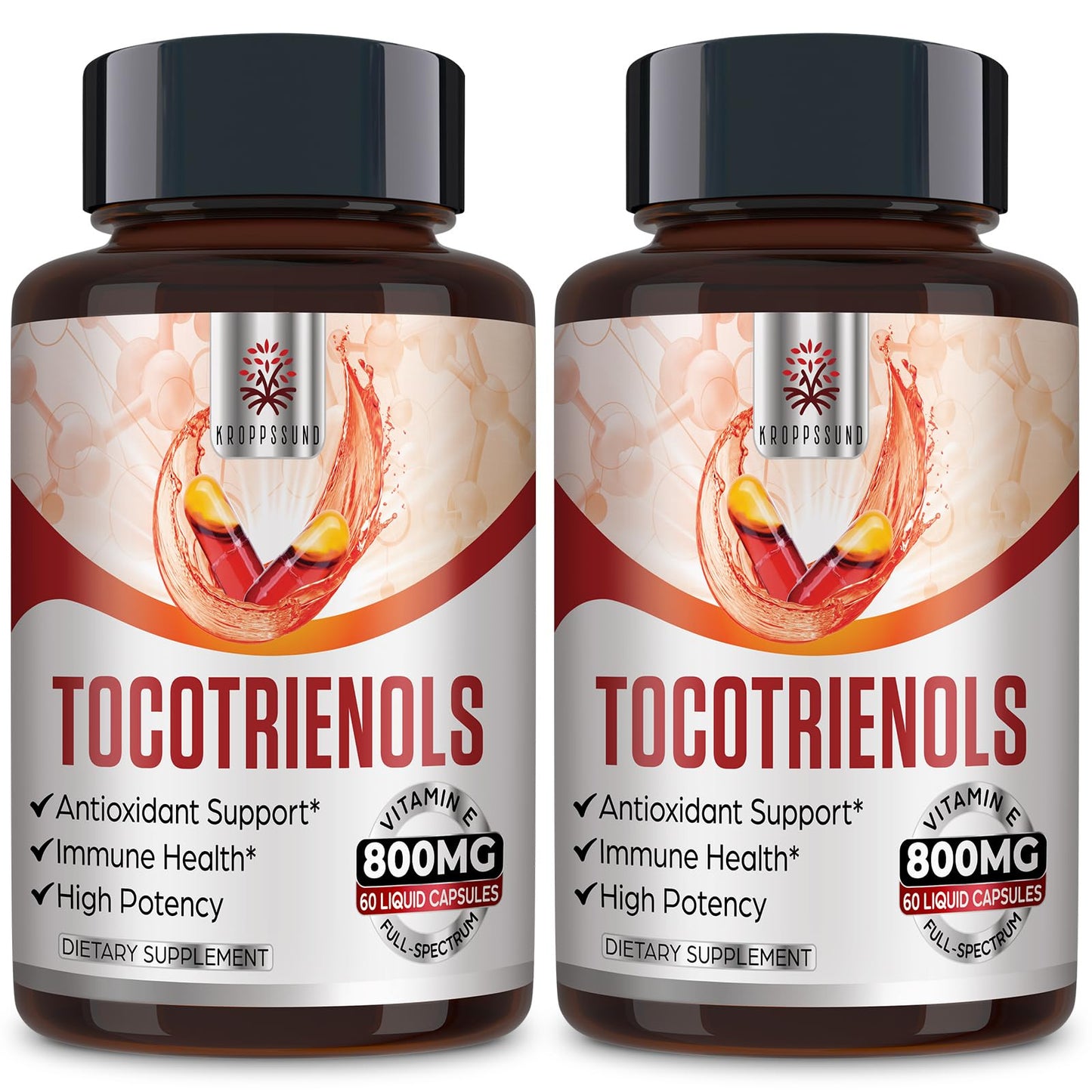 Suplemento tocotrienol Kroppssund botella frontal