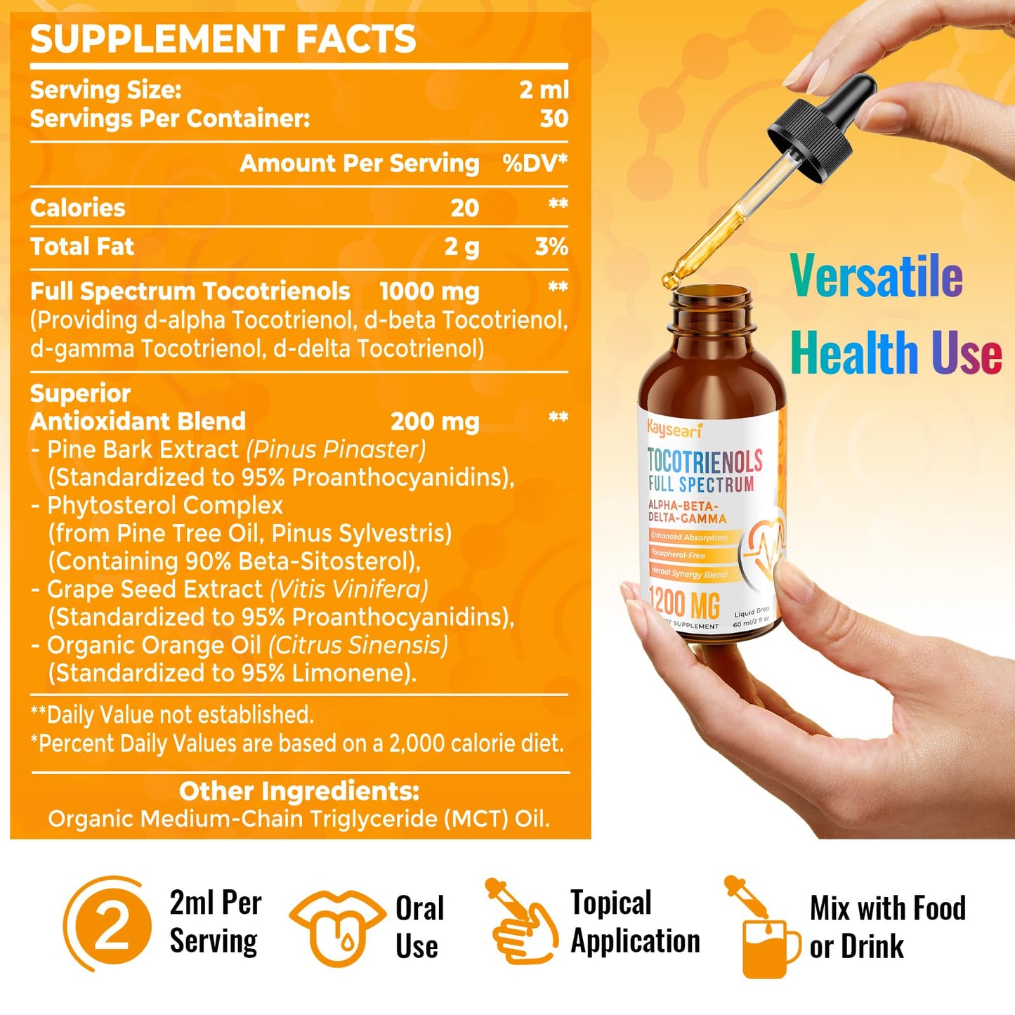 Suplemento tocotrienoles vitamina e Kayseari envío disponible
