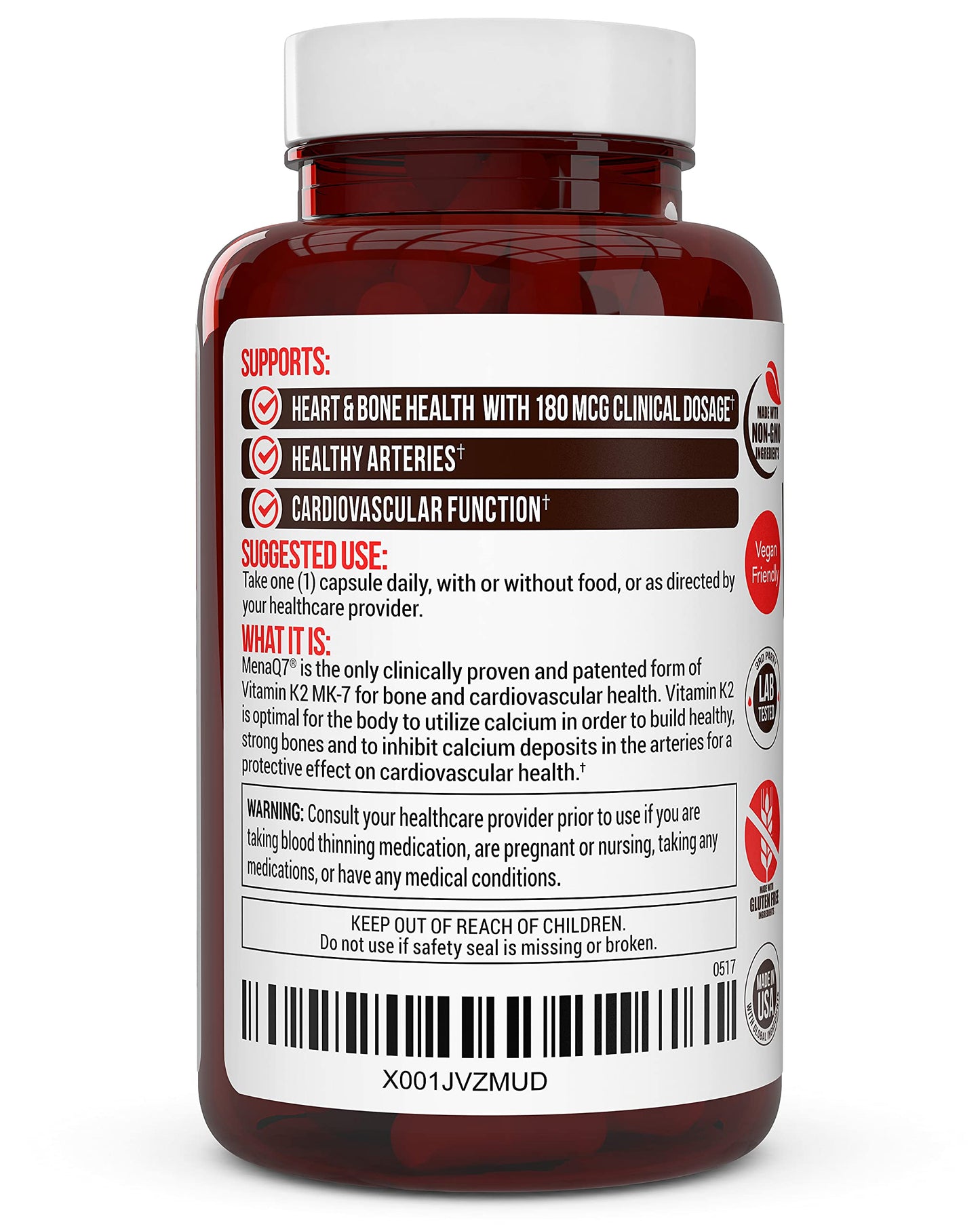 Suplemento truevantage vitamina k2 mk7 calidad usa