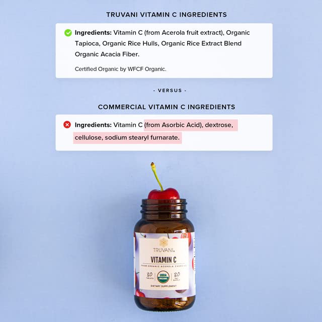 Suplemento Truvani vitamina c orgánico alta absorción antioxidante