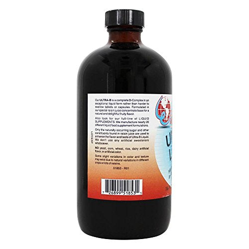 Suplemento Ultra-B líquido 16 Fl Oz jugo de uva pasa