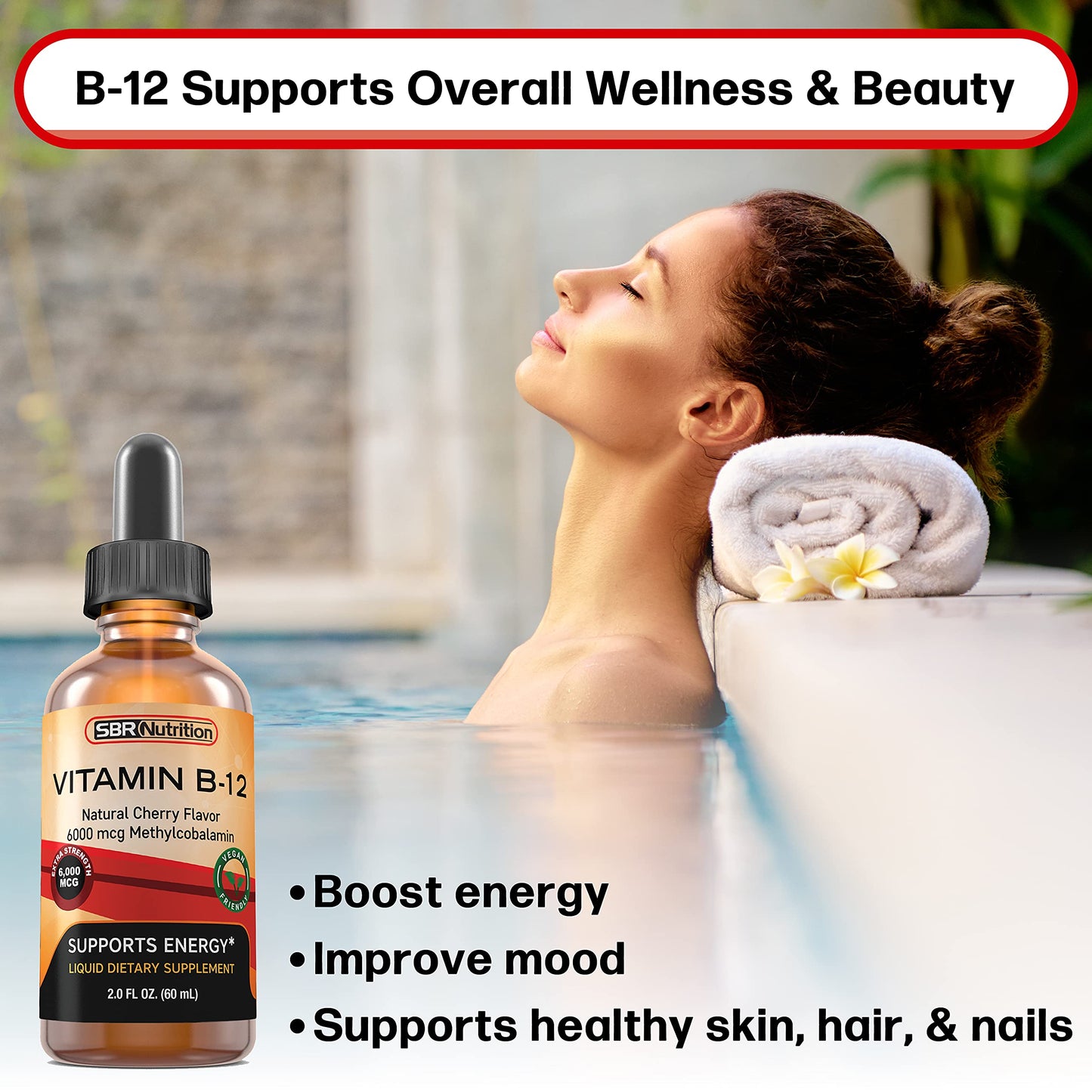 suplemento vegano B12 sin OGM hecho en EEUU SBR Nutrition