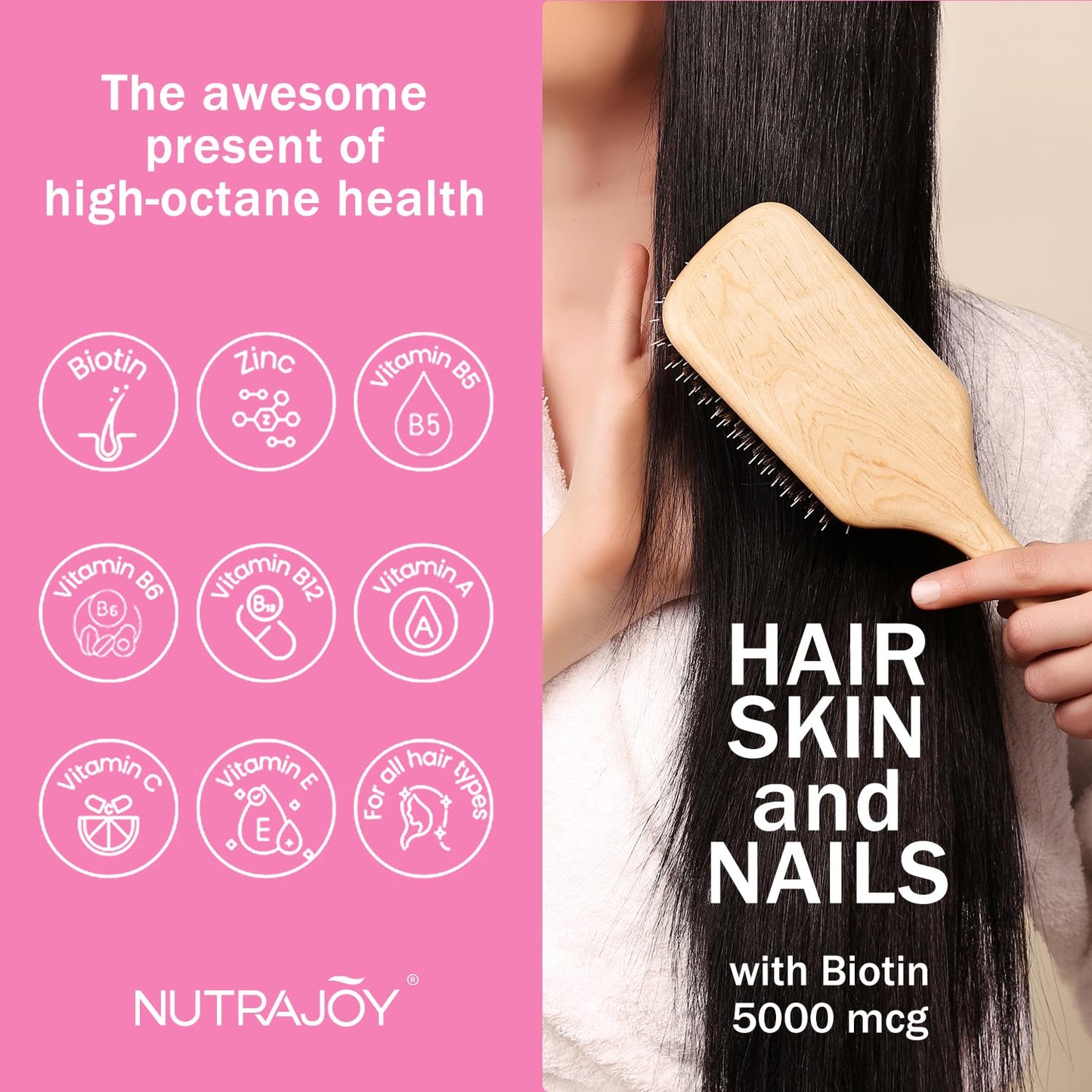 Suplemento vegano para cabello y uñas Montue.
