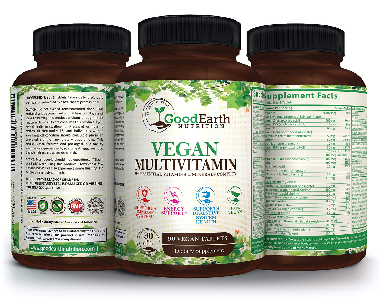 Suplemento vegano en frascos - multivitaminas para hombres y mujeres
