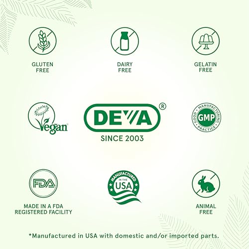 Suplemento vegano vitamina B12 DEVA 2500 mcg fácil de tragar