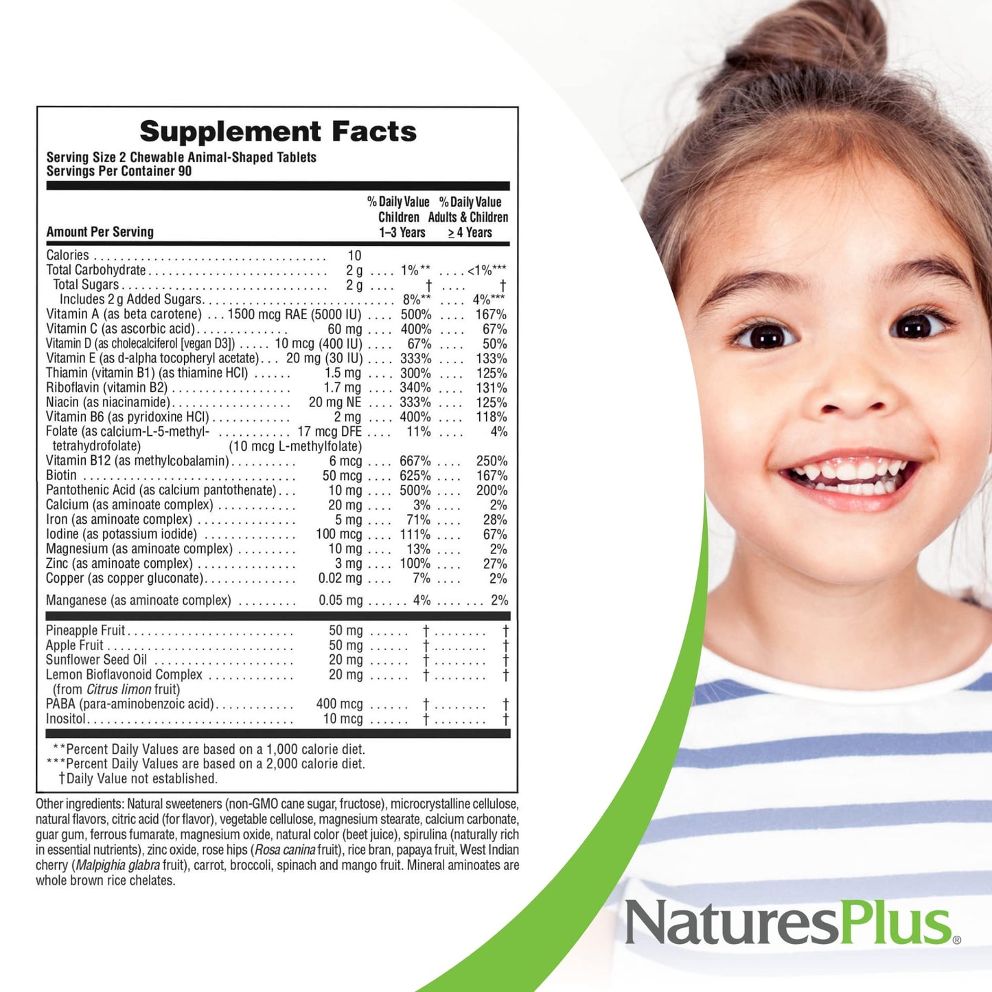 Suplemento multivitamínico vegetariano para niños Animal Parade