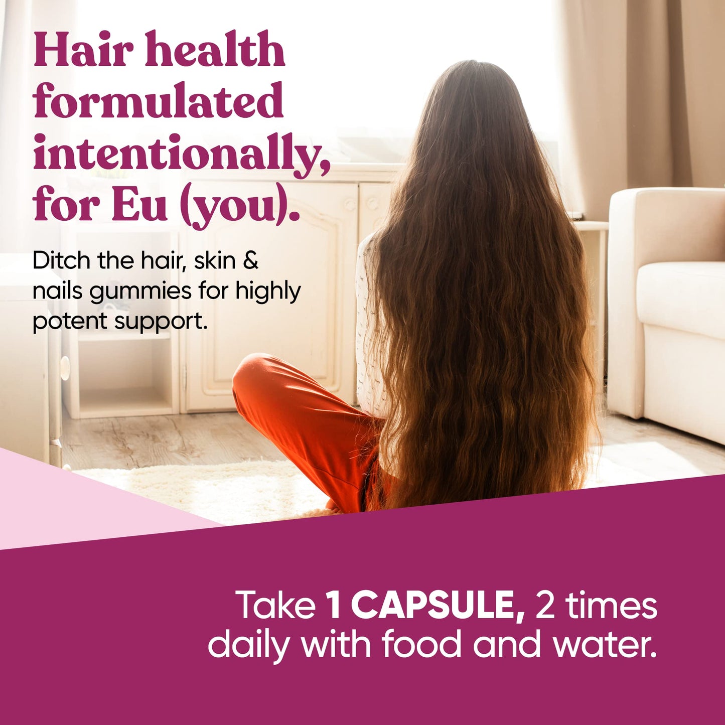 Suplemento Vibrance nutrición para cabello fuerte mujer