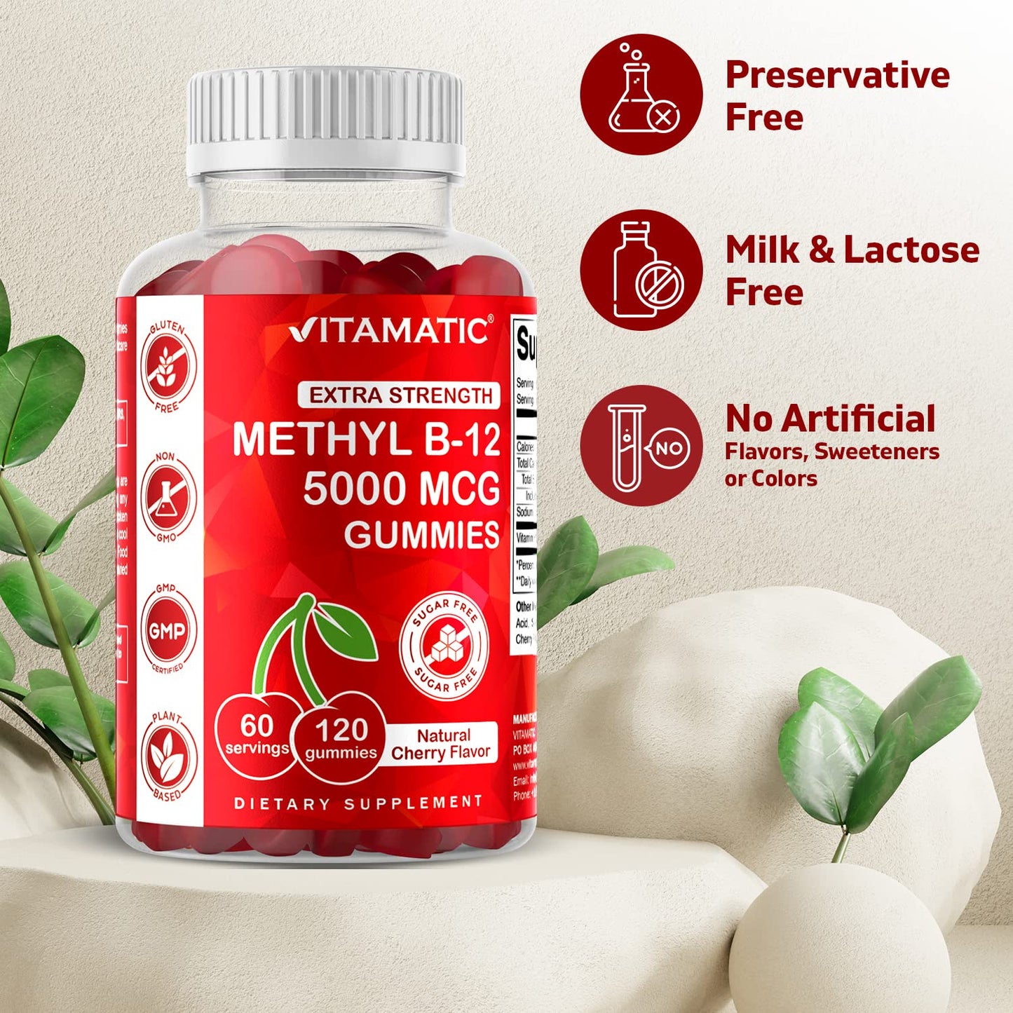 Suplemento Vitamatic vitamina B12 240 piezas frasco