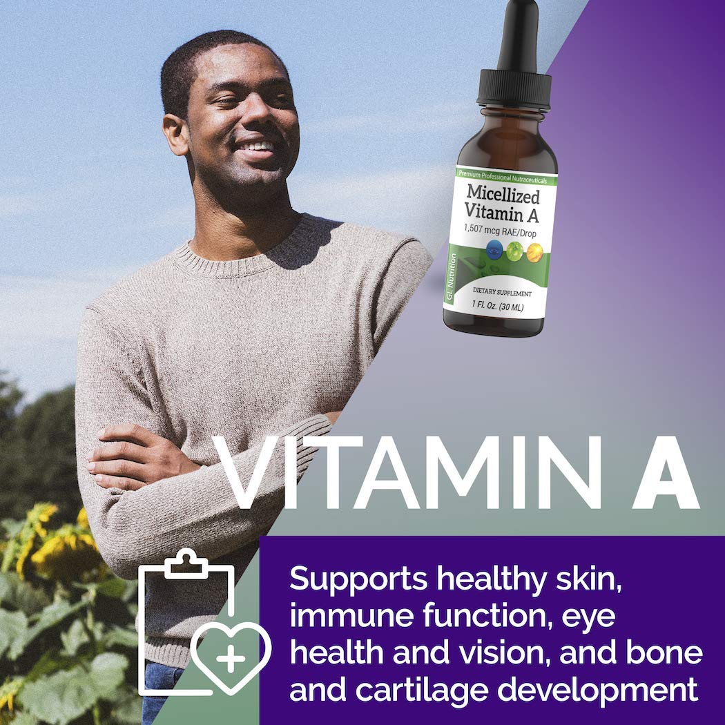 Suplemento vitamina A líquido micelizado 1 onza Great Lakes