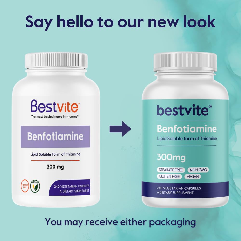 Suplemento vitamina b1 benfotiamina Bestvite 240 cápsulas