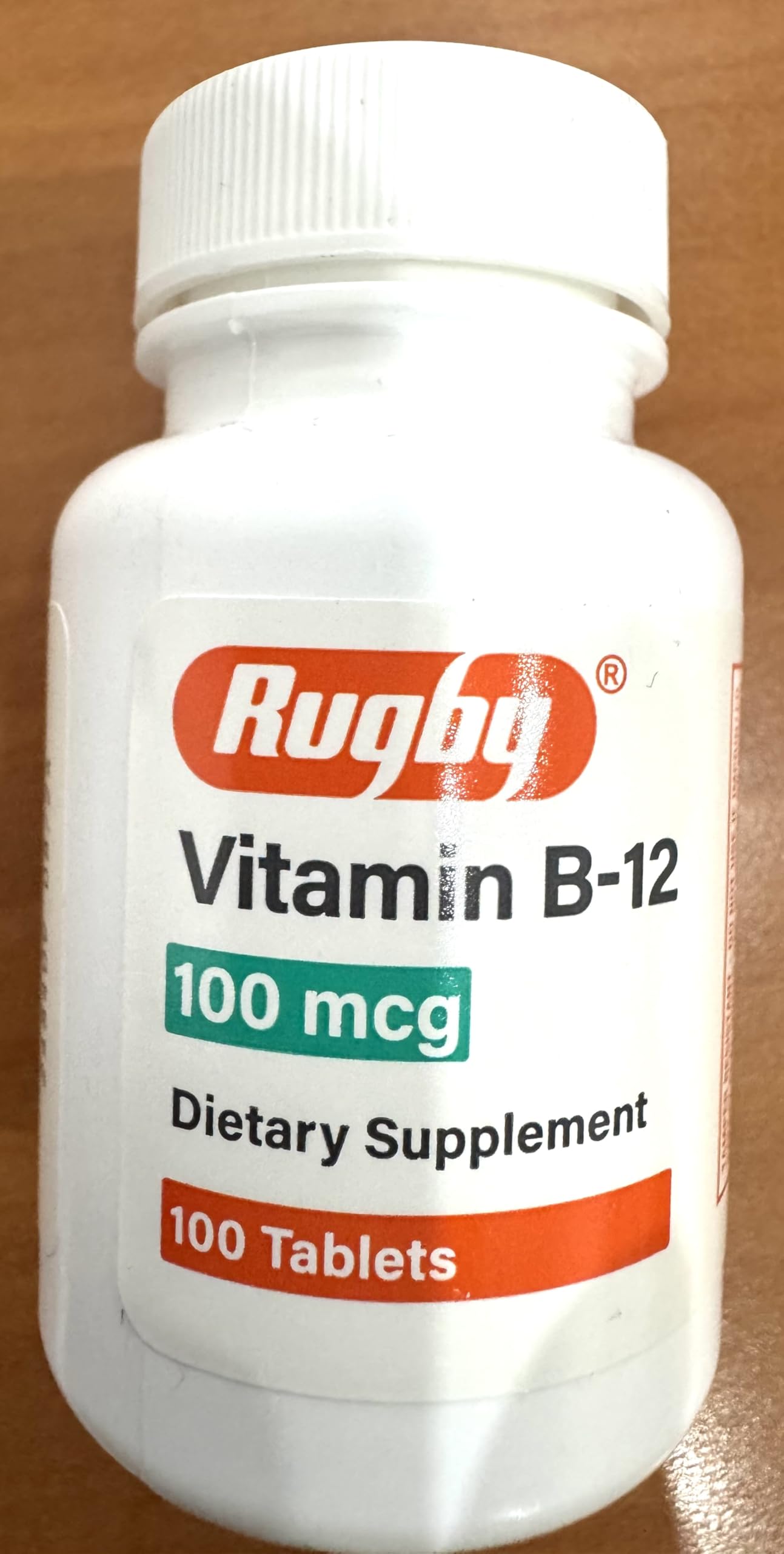Suplemento de vitamina B-12 Rugby 100mcg