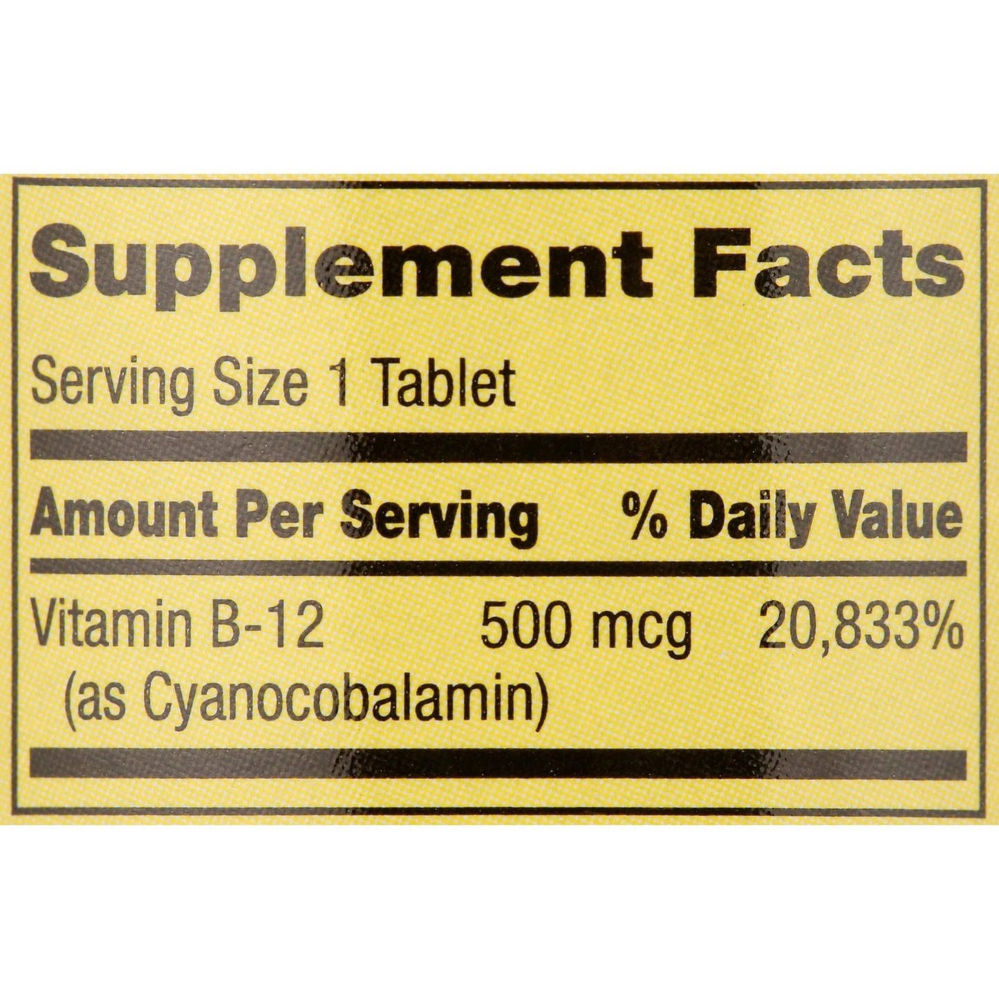 Suplemento Vitamina B12 Spring Valley paquete 100 tabletas