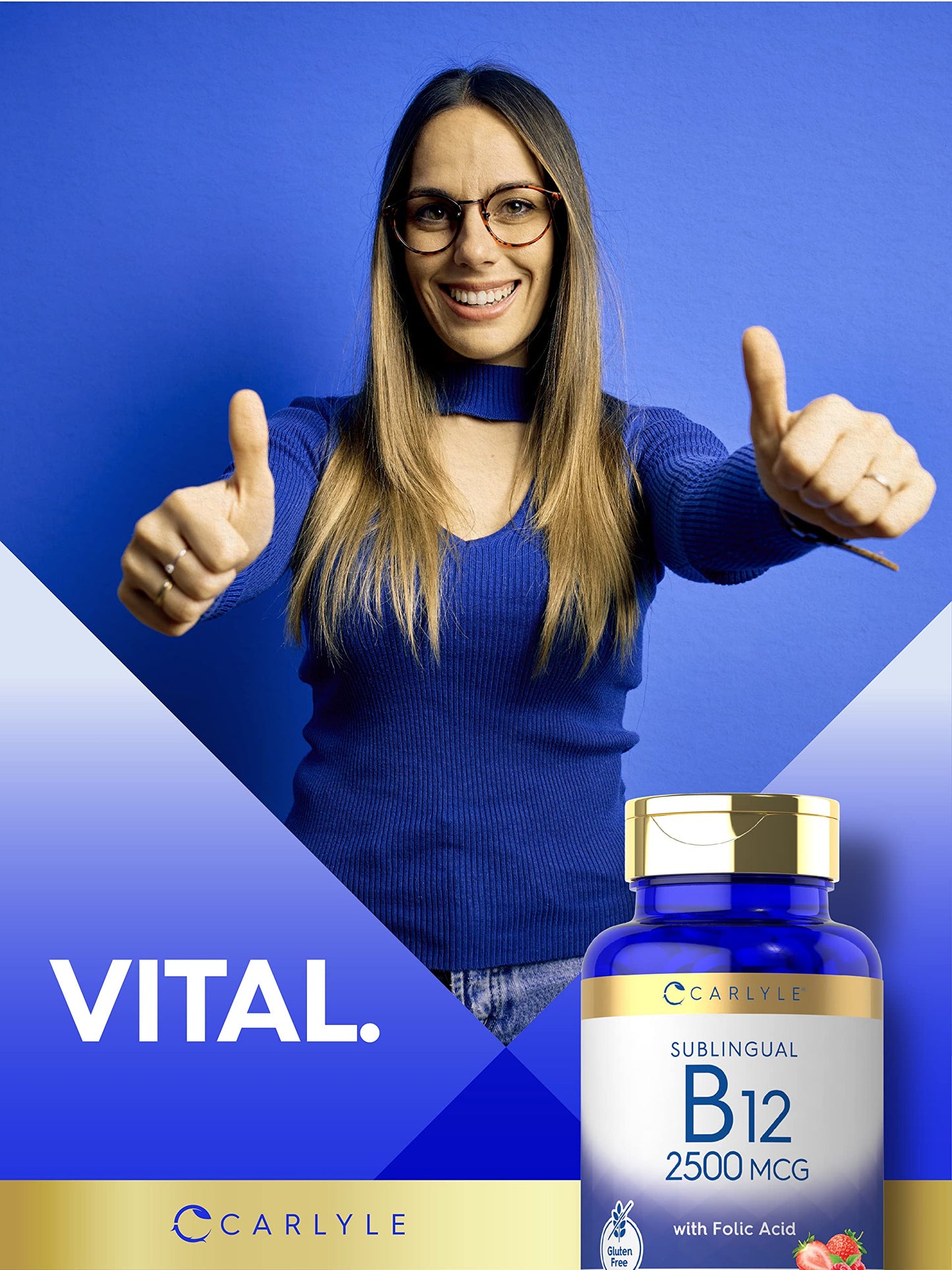 Suplemento de vitamina B12 vegetariano Carlyle