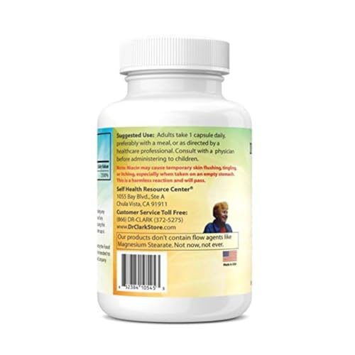 suplemento vitamina B3 Dr Clark cápsulas niacina 500mg