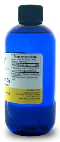 suplemento vitamina b5 líquida herb-science 8 fl oz