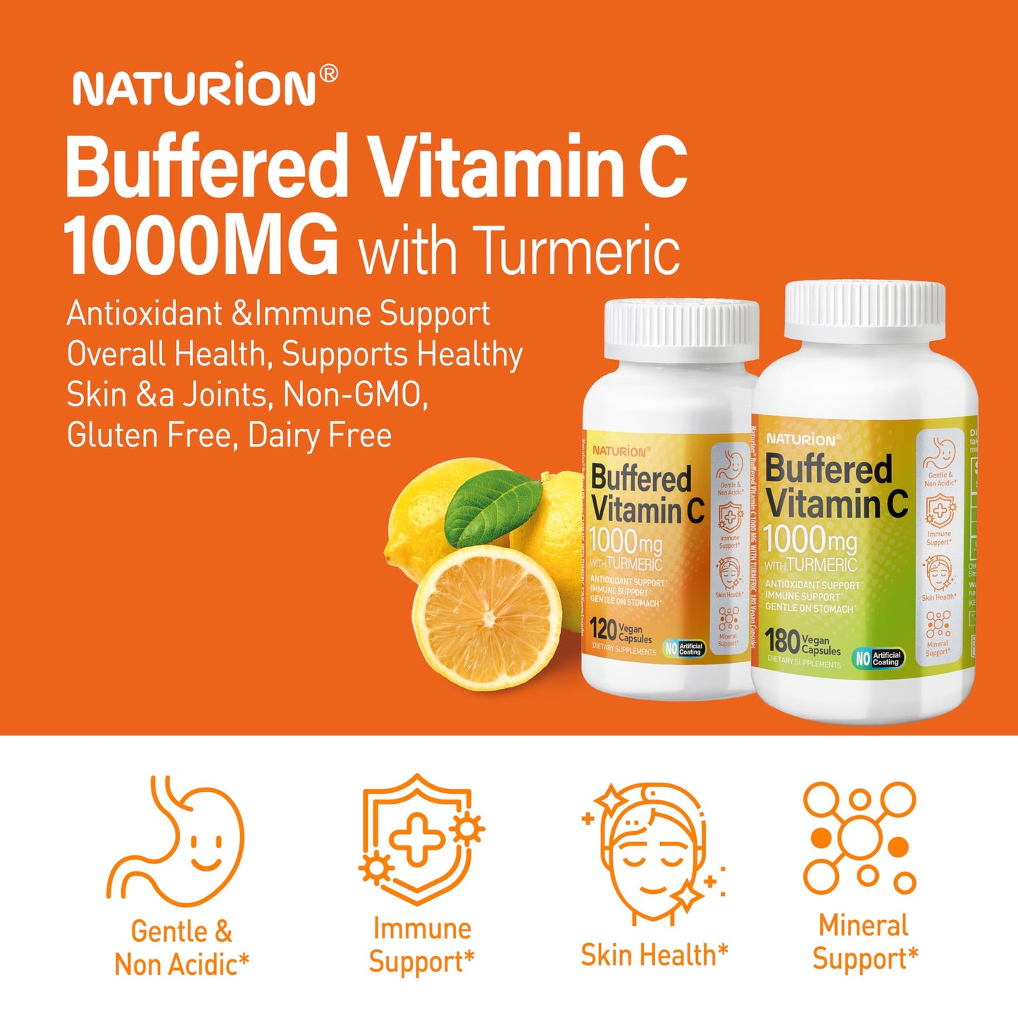 Suplemeto vitamina C antioxidante para piel y articulaciones