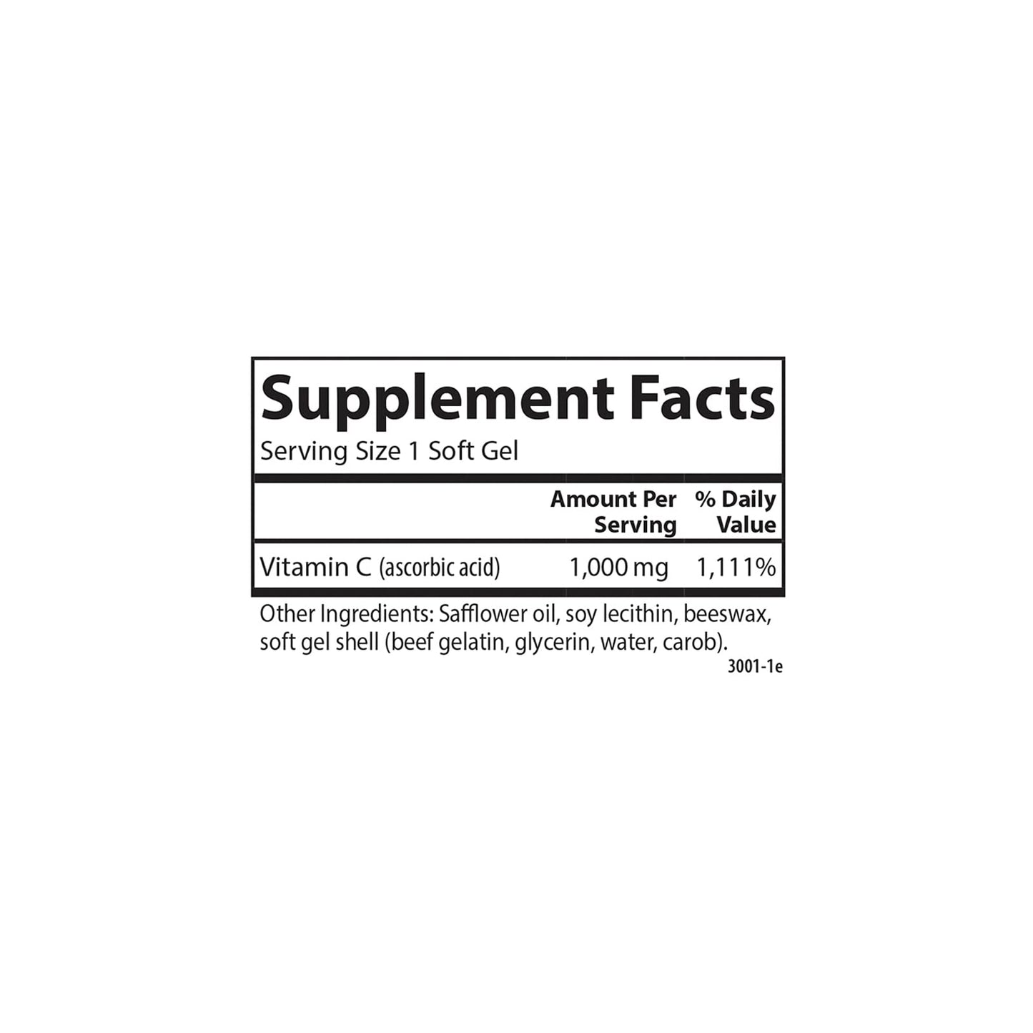 Suplemento vitamina C Carlson C-Gels 1000mg para salud dental