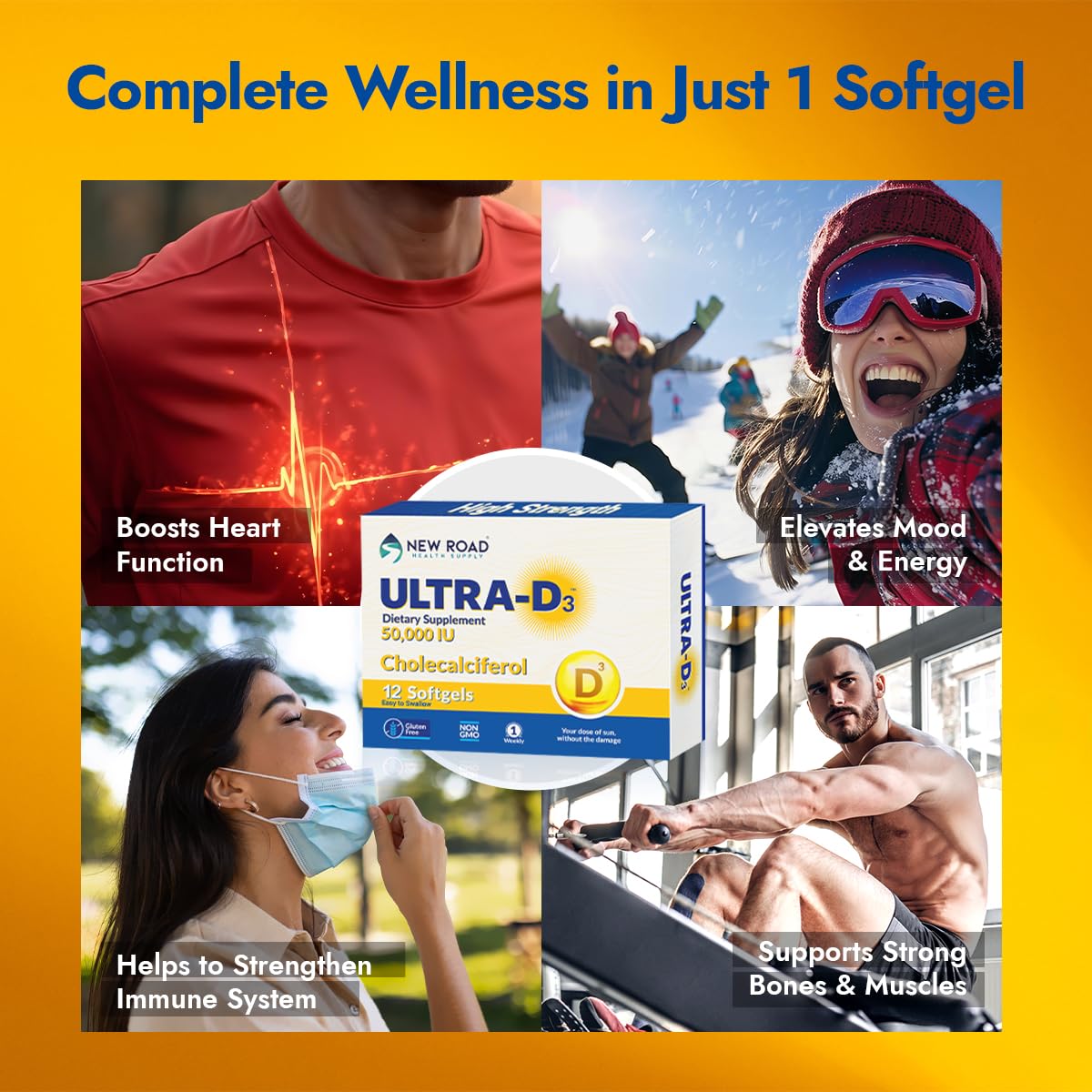 Suplemento vitamina D ULTRA-D3 en blister