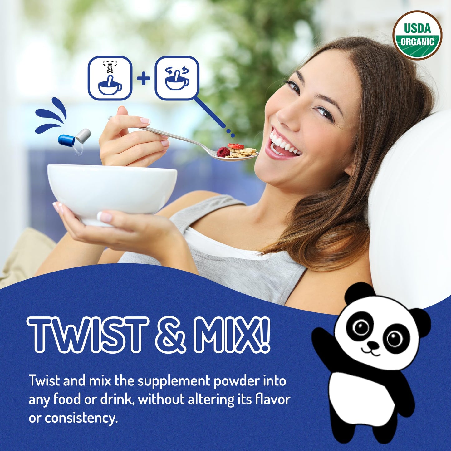 Suplemento de vitamina D3 20 mcg orgánico THIN PANDA