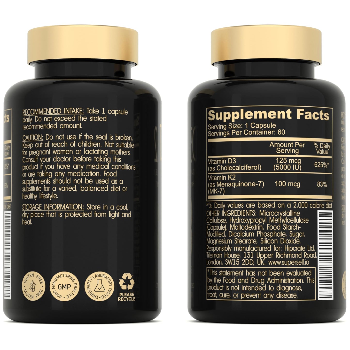 Suplemento de vitamina D3 5000 UI y K2 MK7 USA