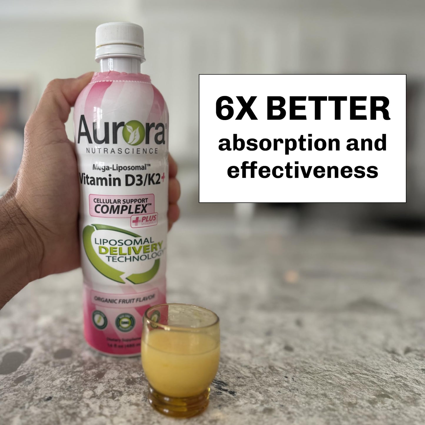 Suplemento vitamina d3 k2 liposomal para salud óptima
