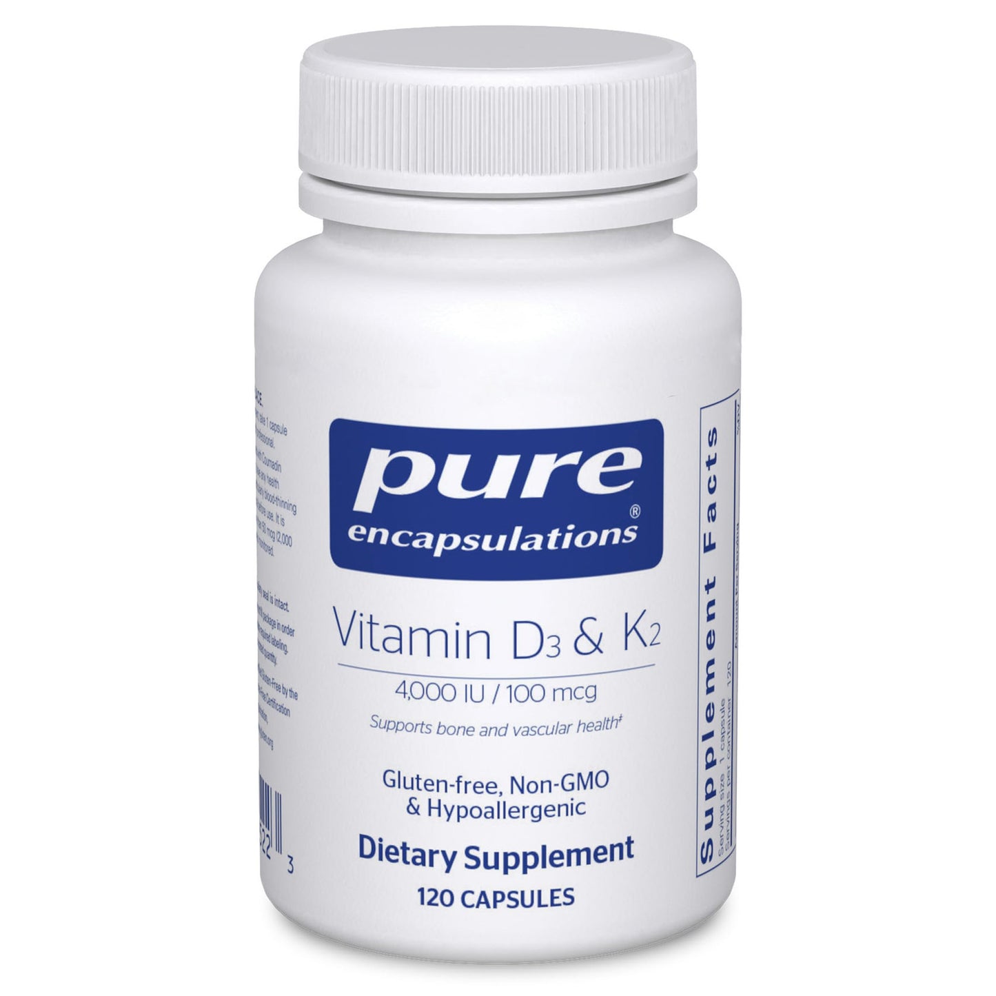 Suplemento de vitamina D3 y K2 para la salud ósea