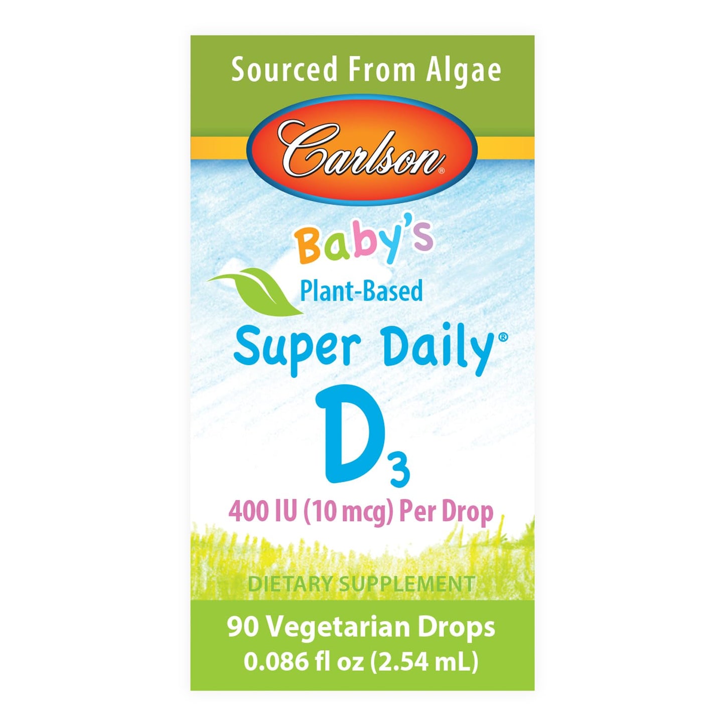Suplemento vitamina D3 líquido sin sabor para bebés