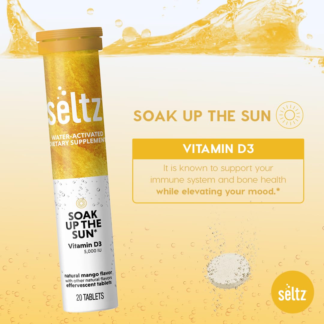 Suplemento de vitamina D3 Seltz en presentación pack de 6