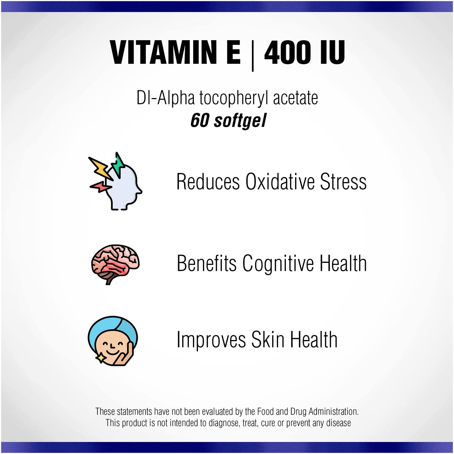 Suplemento de vitamina E Natural Systems 400 IU caja lateral
