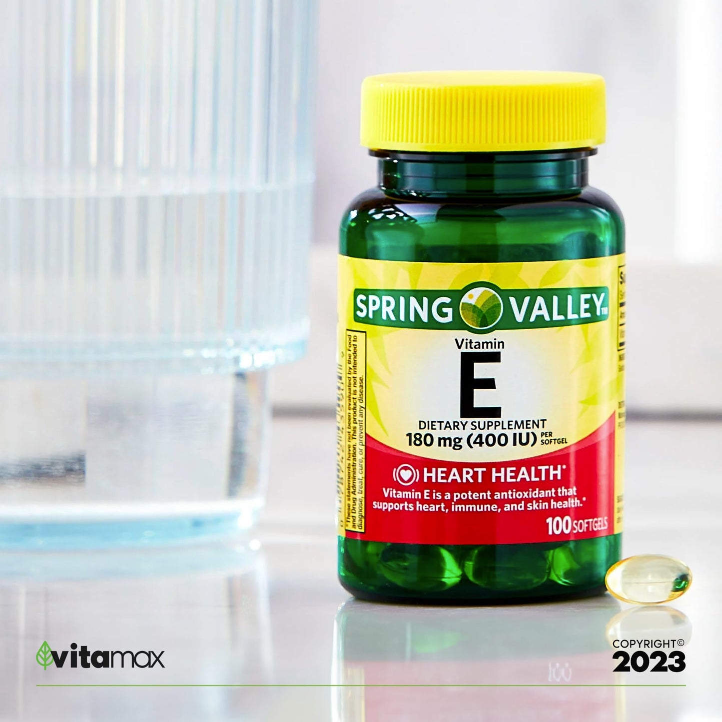 Suplemento vitamina e Spring Valley para bienestar cardiovascular