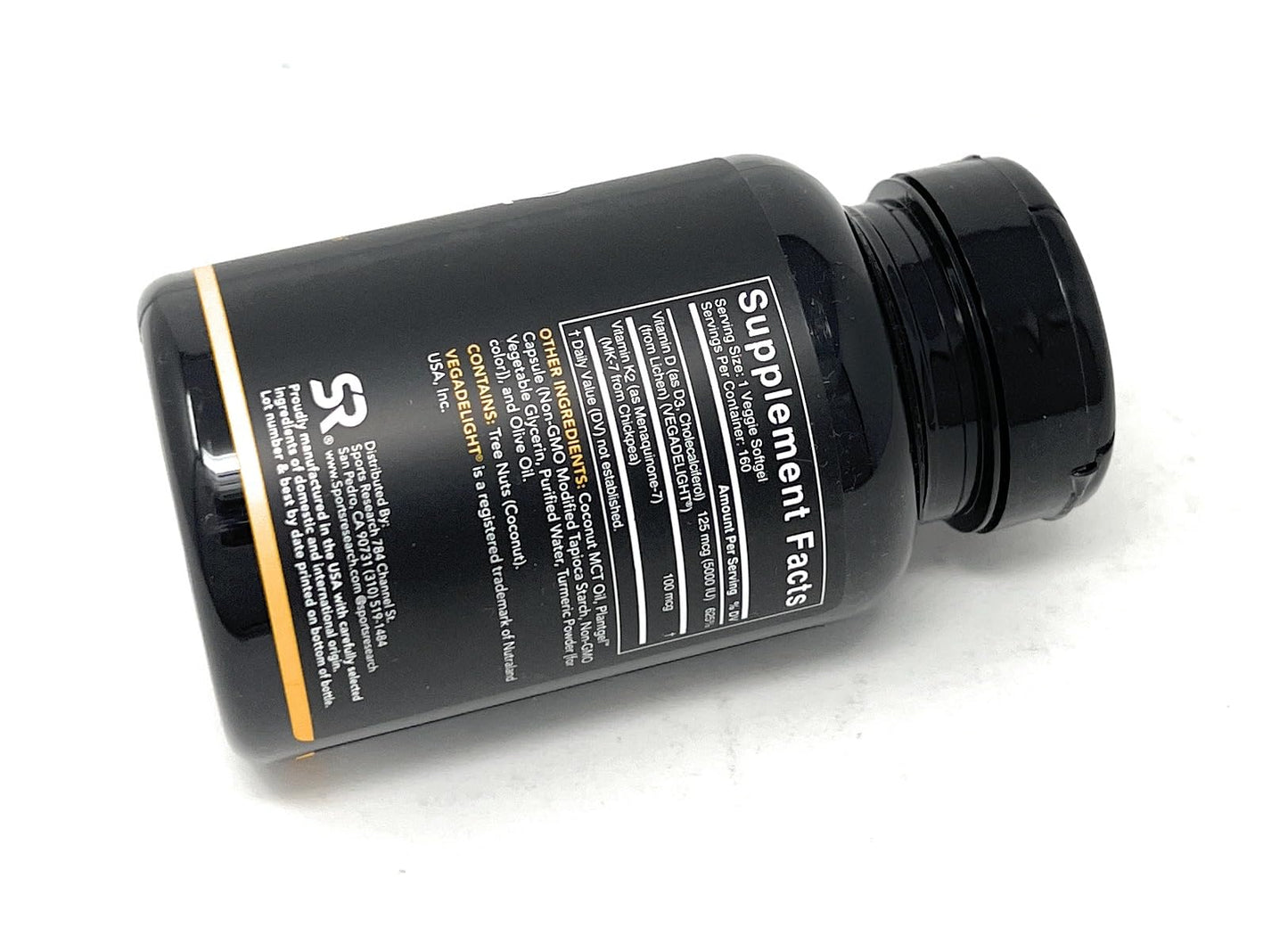 Suplemento vitaminas d3 k2 mk7 sin ogm y vegano 160 cápsulas