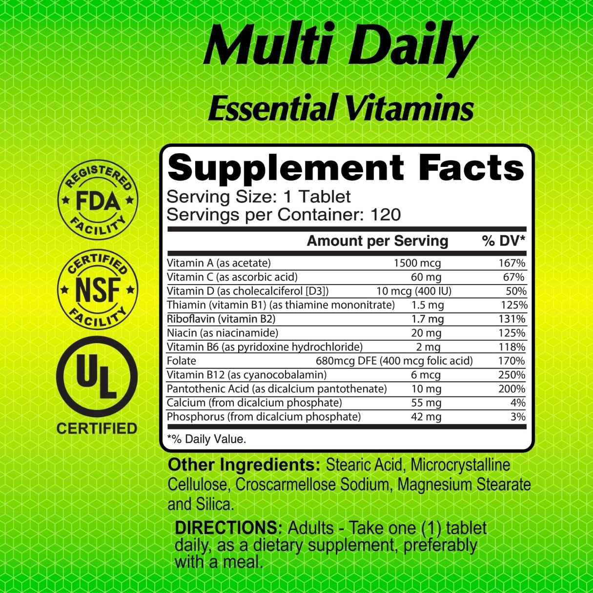 Suplemento con vitaminas esenciales ALFA VITAMINS
