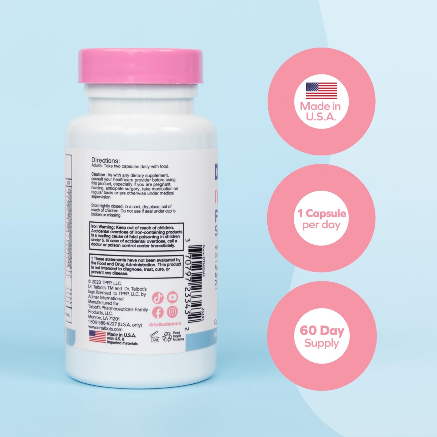 Suplemento vitaminas fertilidad Dr. Talbot's Mom preembarazo