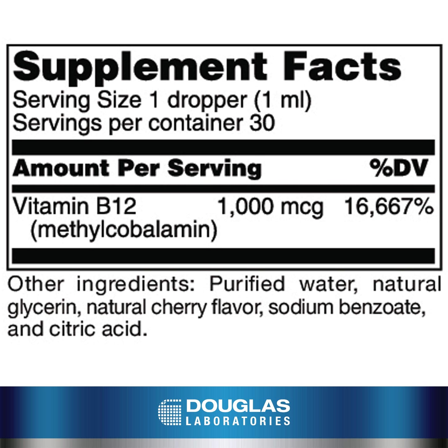 Suplemento vitaminico B12 líquido para salud neurológica