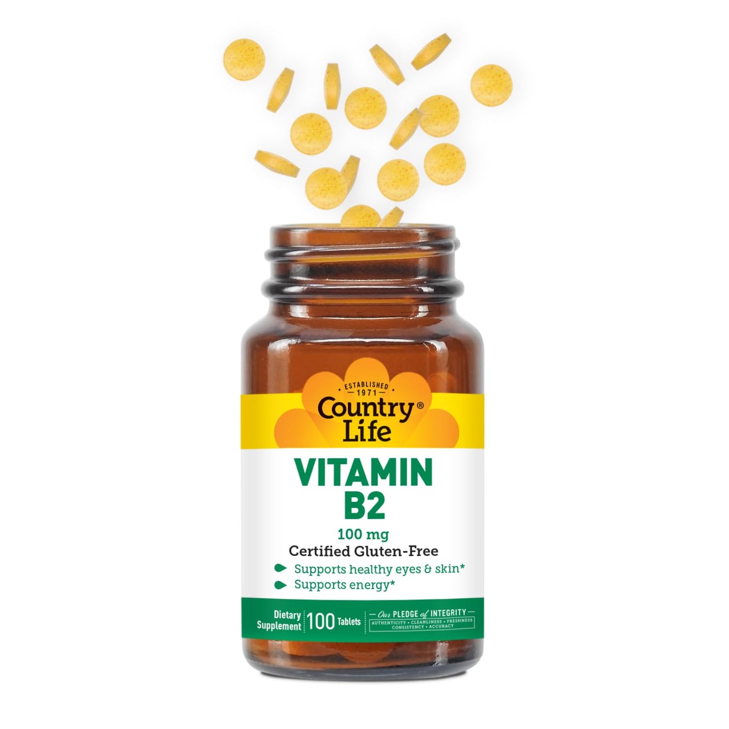 Suplemento vitamínico Country Life vitamina b2