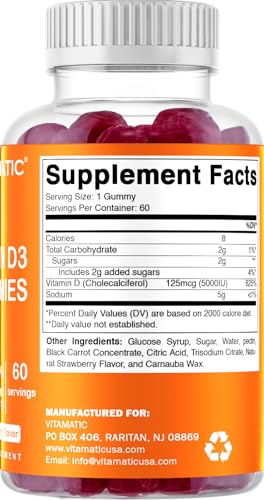 Suplemento vitamínico gominolas Vitamatic sin conservadores artificiales