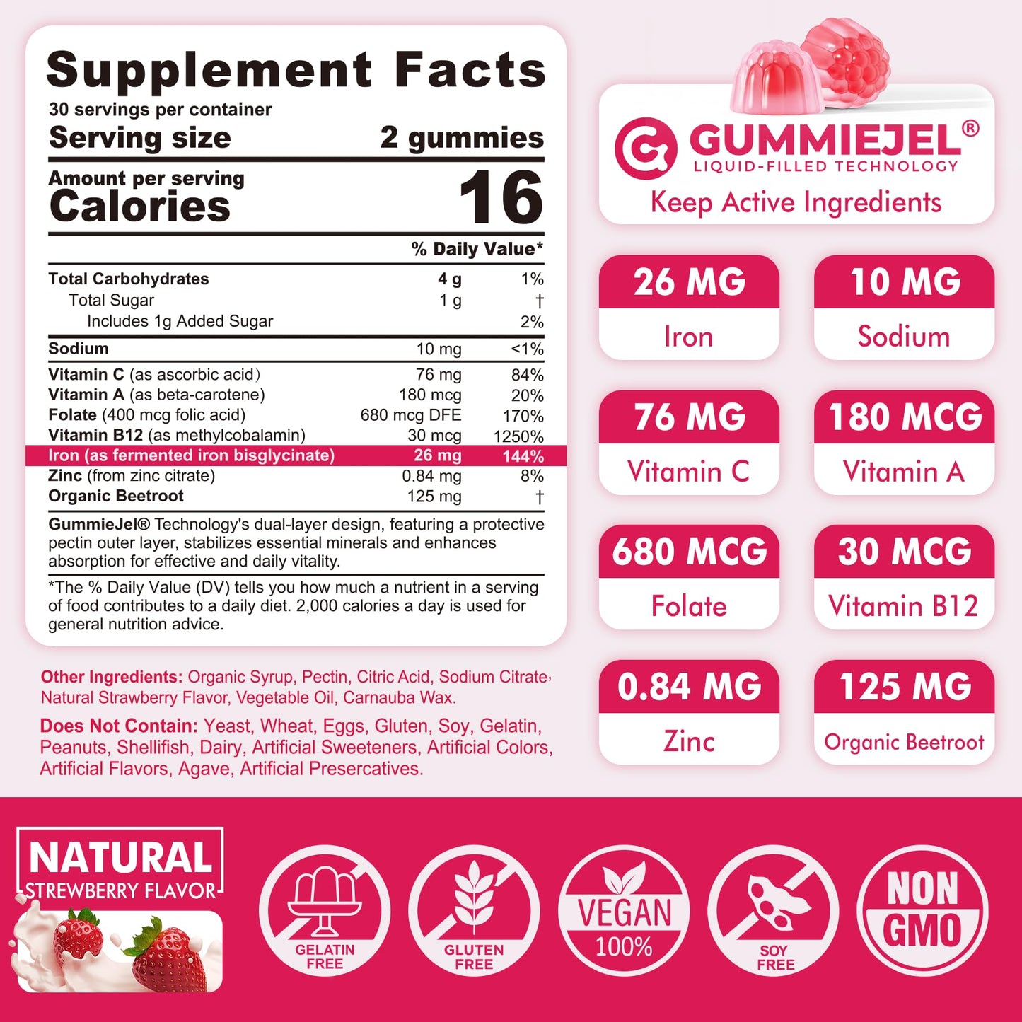 Suplemento vitamínico Nextdia B12 y gomitas veganas hierro
