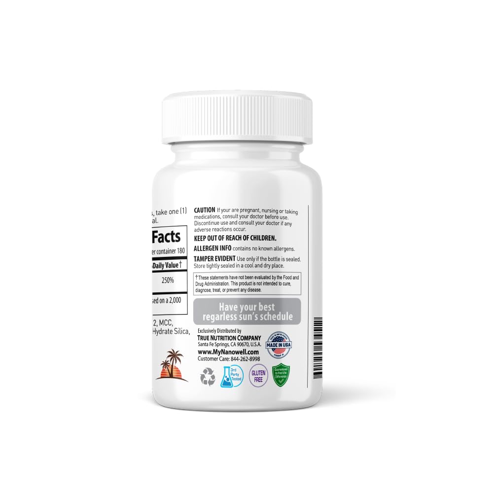 Suplemento vitamínico sin gluten ni lácteos Nanowell D3 2000 IU