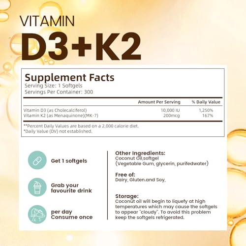 Suplemento vitamÃnico VivoNu D3 K2 para descanso saludable