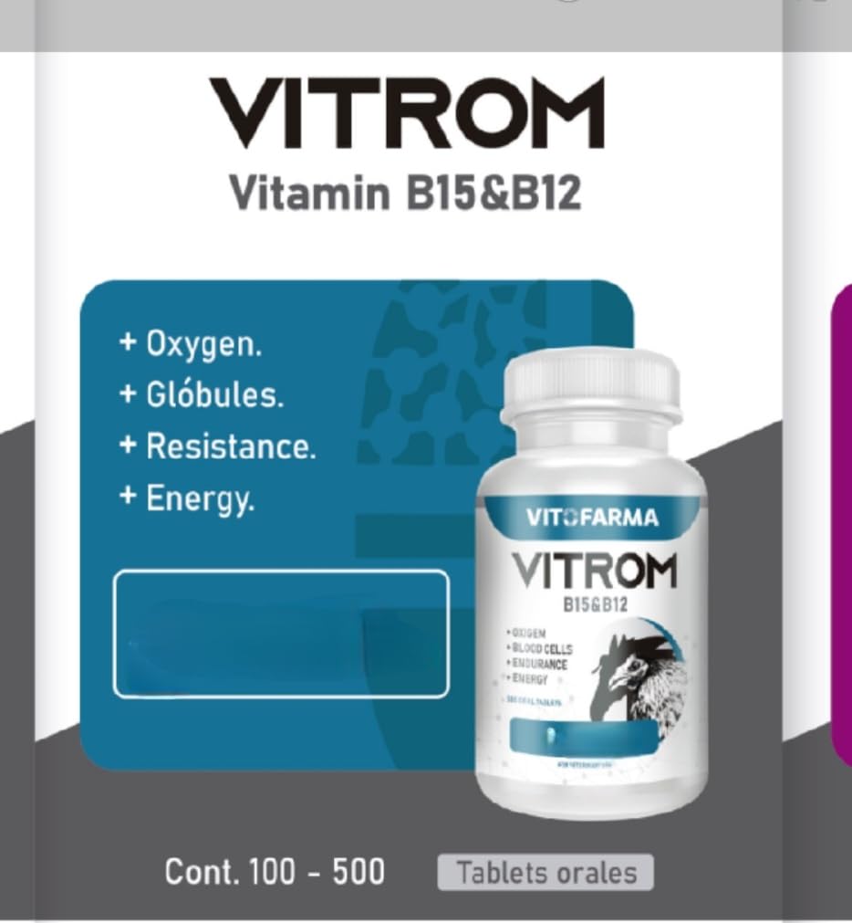 Suplemento Vitrom para gallos mejor rendimiento y energía