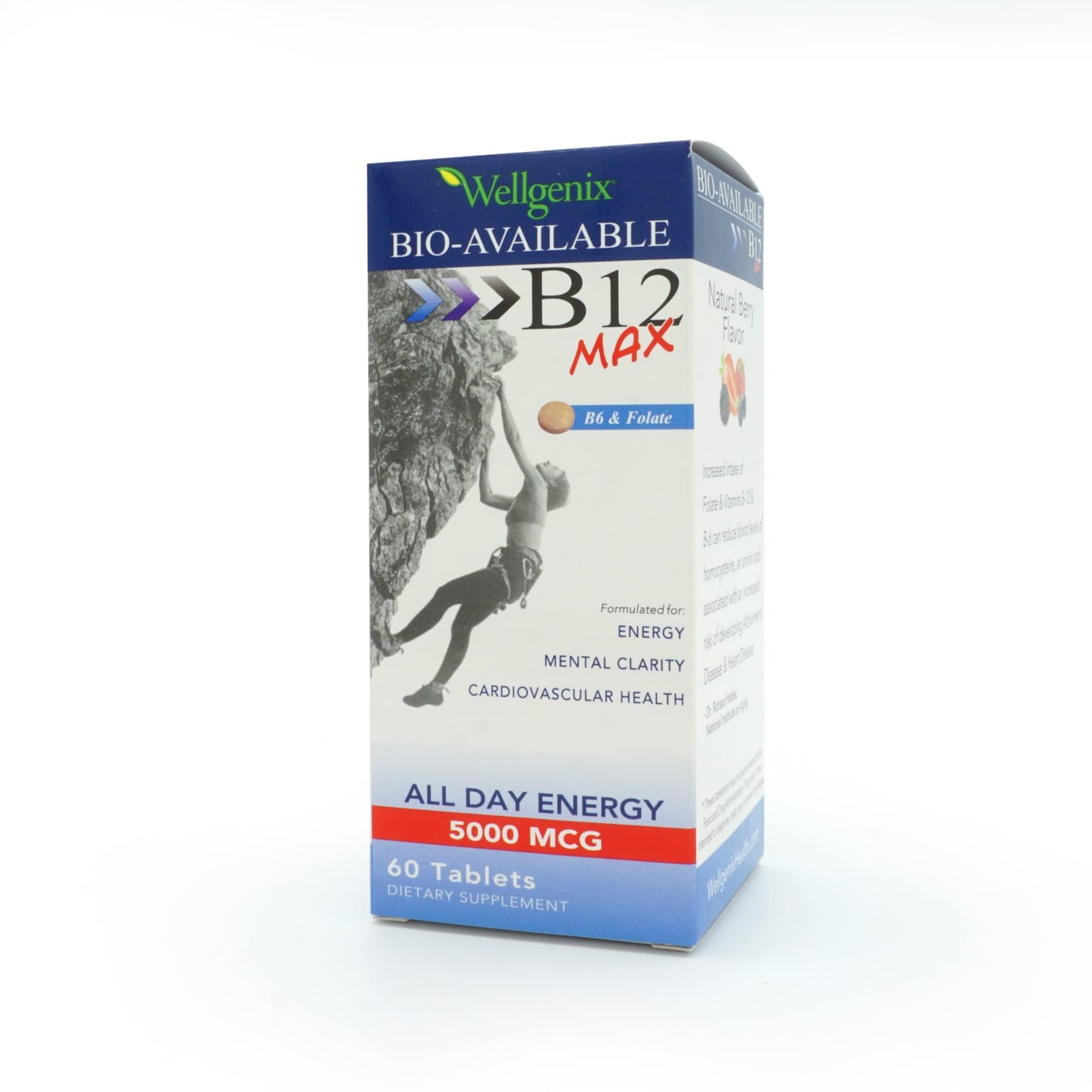 Suplemento Wellgenix B12 Max para energía y salud cardiovascular