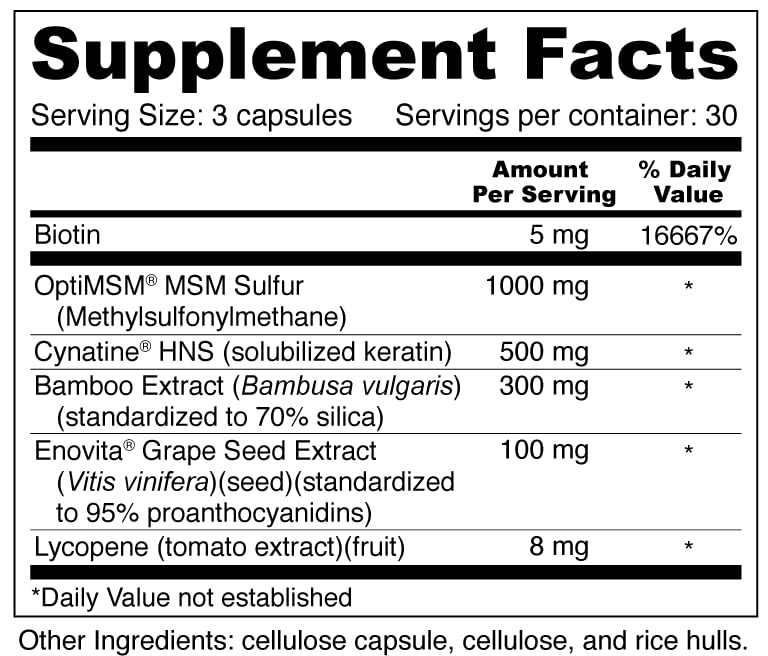 Suplemento Wellness Resources para uñas fuertes y piel saludable