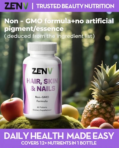 Suplemento ZENV para cabello fuerte piel sana y uñas
