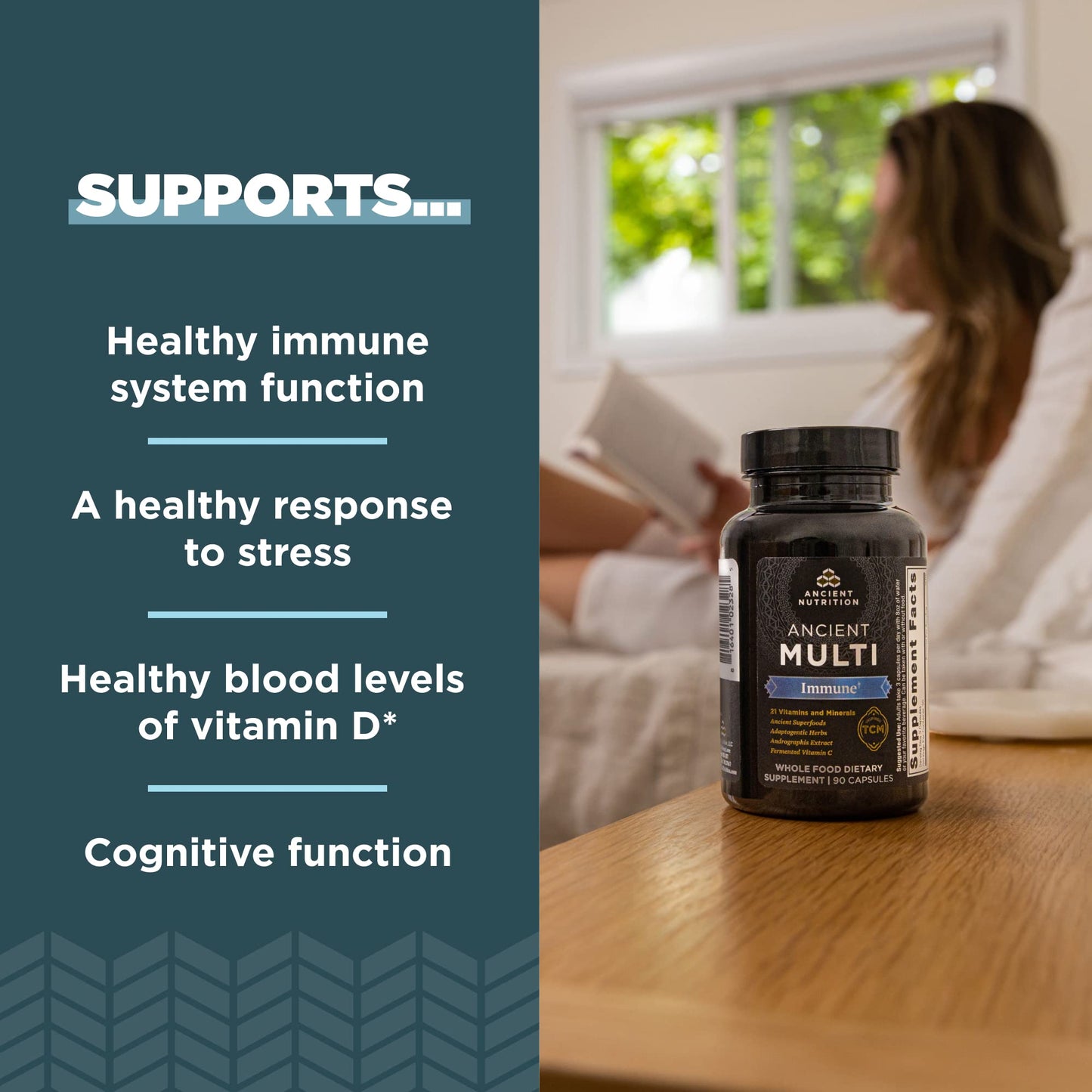 Suplementos Ancient Nutrition Cápsulas Multi Immune y Probióticos